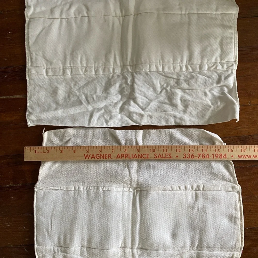 2 Cloth Diaper Burp Cloths with Cowboy Theme Print panels early 1990s